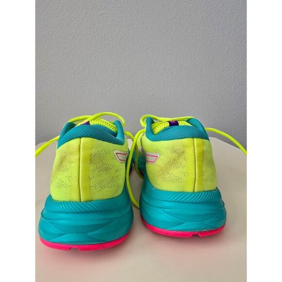 ASICSâGelâExciteâŻ7 Running Shoes Women's USâŻ8 Yellow Teal Pink Performance Wear - Picture 4 of 9